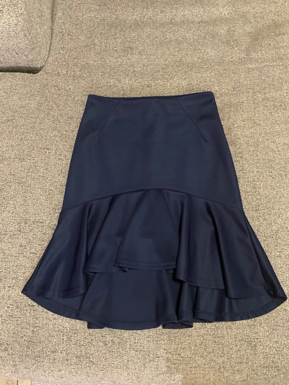 Navy Blue High/Low pencil skirt- Size Small * Free shipping